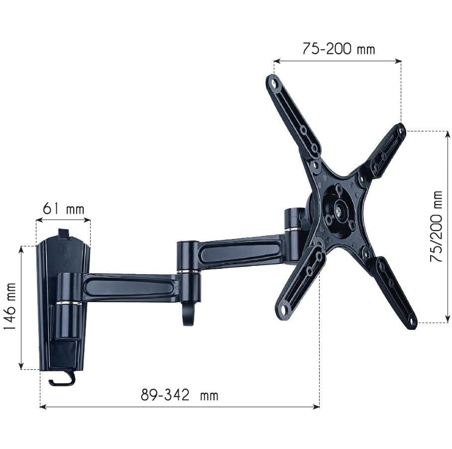 Braccio Da Tavolo Flessibile Per Monitor LCD Con 4 Snodi, Supporto VESA 75/100, Porta 10kg