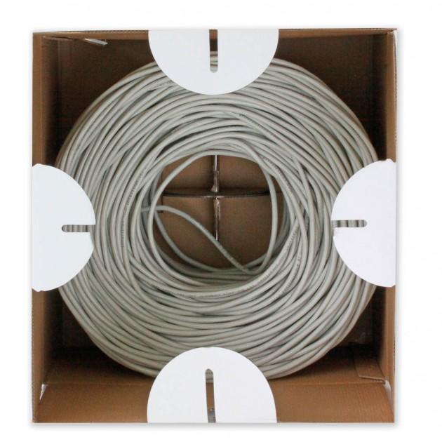 Matassa U/UTP, 4 coppie, Cavo Cat.6 Rame 305m LSZH Rigido Grigio TECHLY PROFESSIONAL - immagine 4