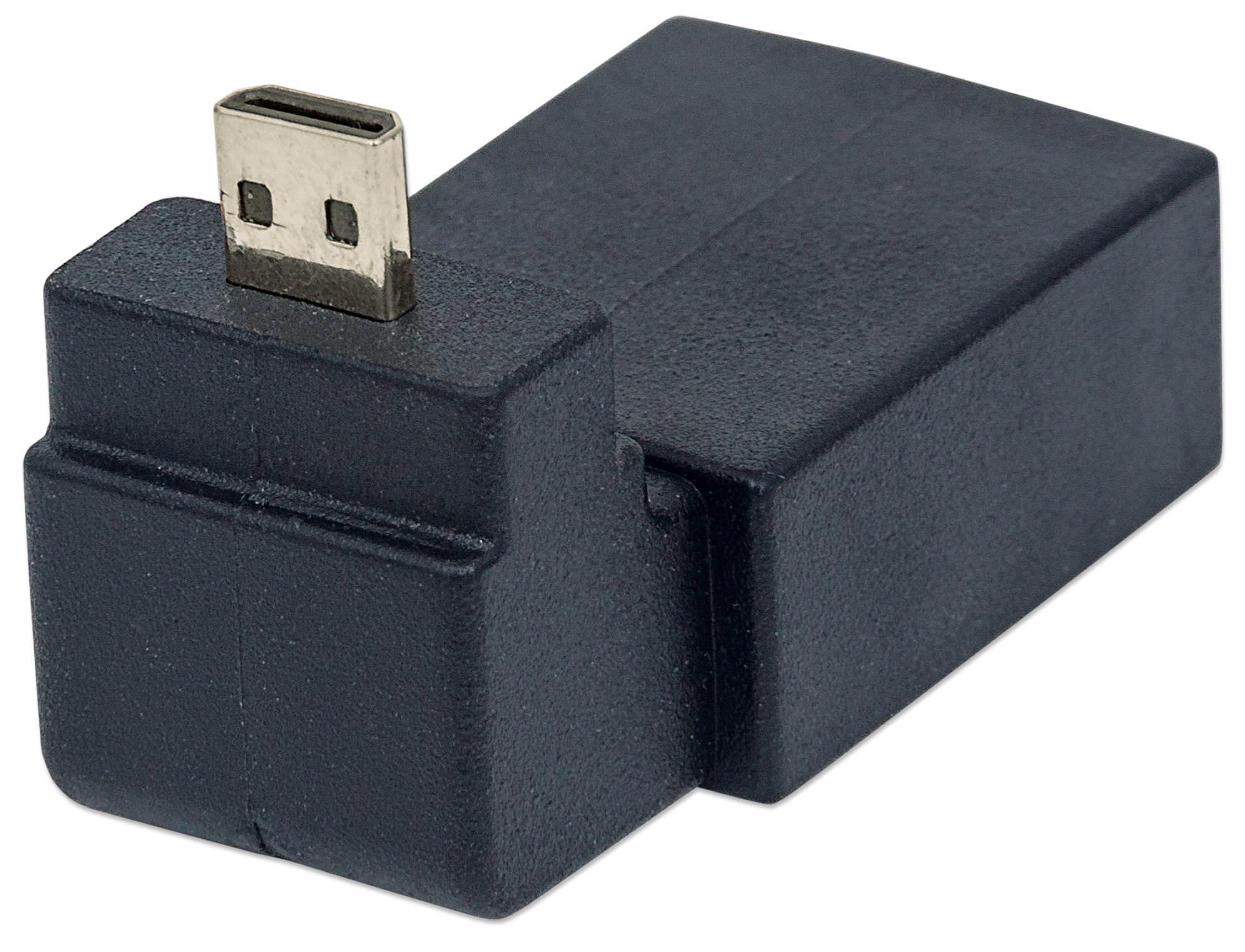 Adattatore HDMI A Femmina / Micro D Maschio Angolato Nero MANHATTAN - immagine 4