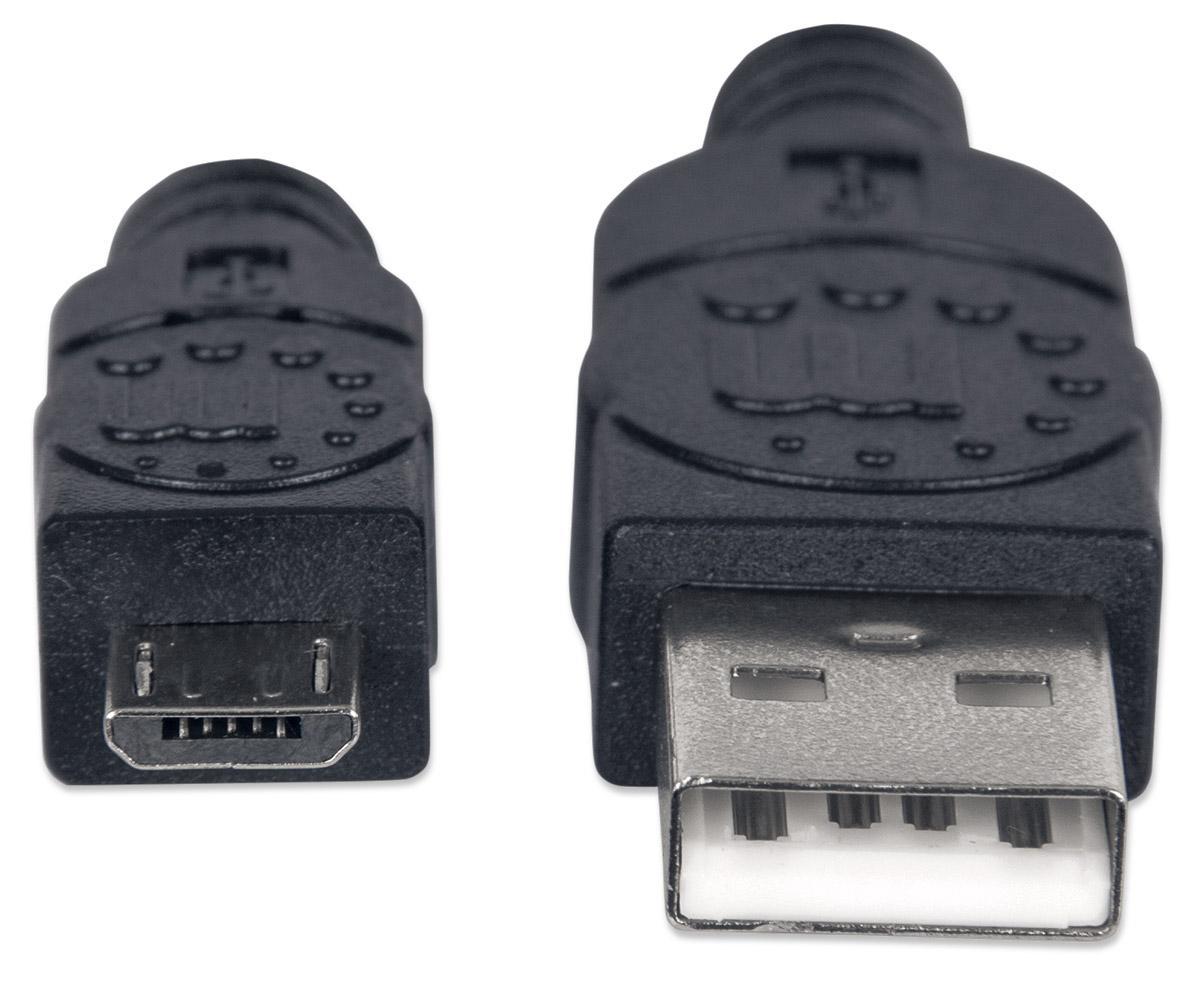 Cavo USB 2.0 Hi-Speed A maschio/Micro B maschio 1 m in Blister MANHATTAN - immagine 4