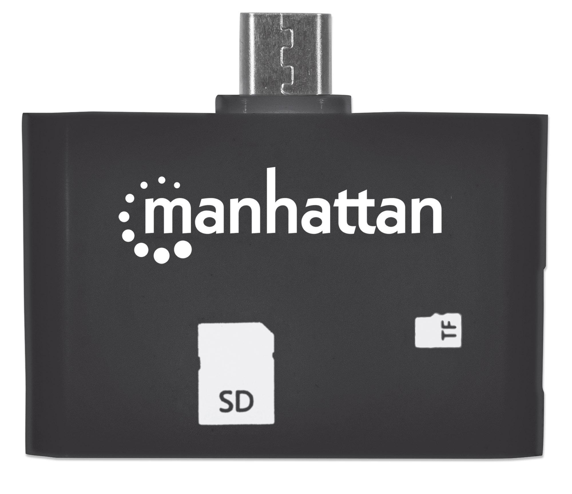 Mini Lettore Micro USB di Memorie SD/MicroSD per Smartphone e Tablet MANHATTAN - immagine 4