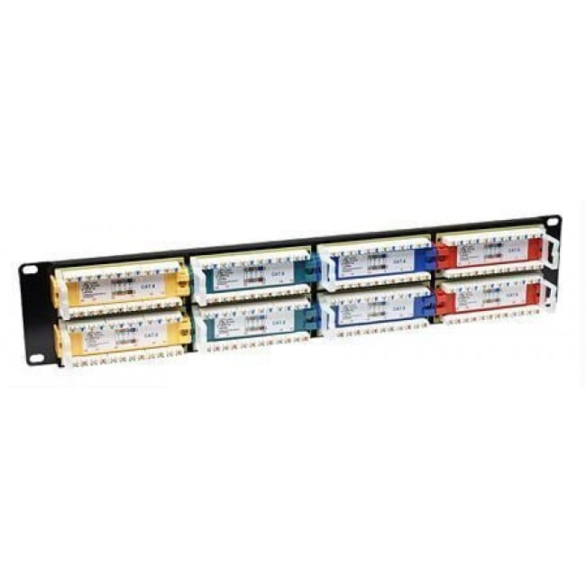 Pannello Patch Cat.6 con 48 Porte: Codifica Colorata INTELLINET - immagine 4