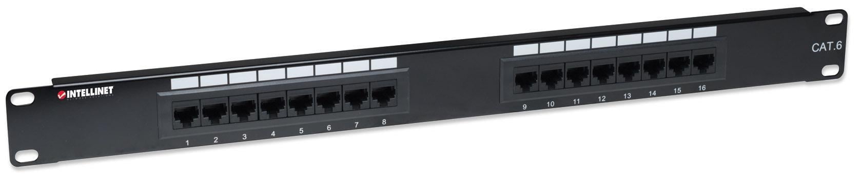 Pannello Patch UTP 16 Porte RJ45 Cat. 6 INTELLINET - immagine 4