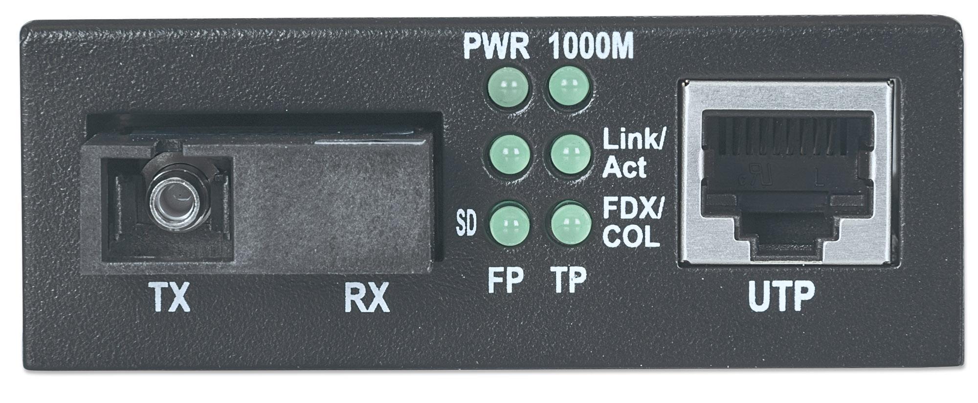 Media converter Gigabit Ethernet WDM Bidirezionale Single Mode RX1310/TX1550 INTELLINET - immagine 4