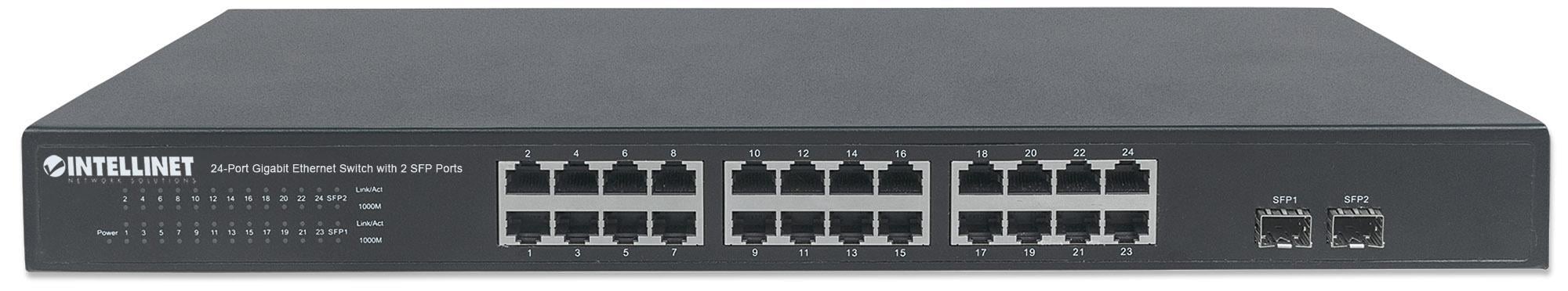 Switch Gigabit Ethernet 24 Porte + 2 Porte SFP INTELLINET - immagine 4