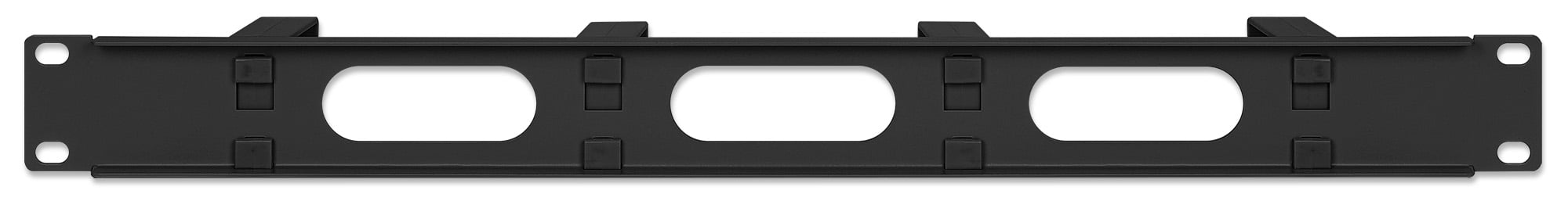 Pannello Passacavi 4 Anelli Corti 3 Fori 1U Nero INTELLINET - immagine 4