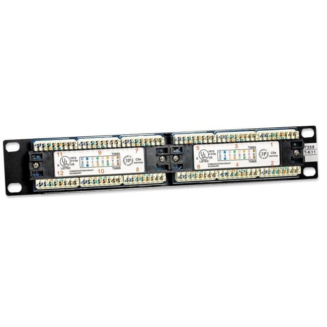 Pannello Patch 12 Porte CAT5E UTP 1U 10'' INTELLINET - immagine 4