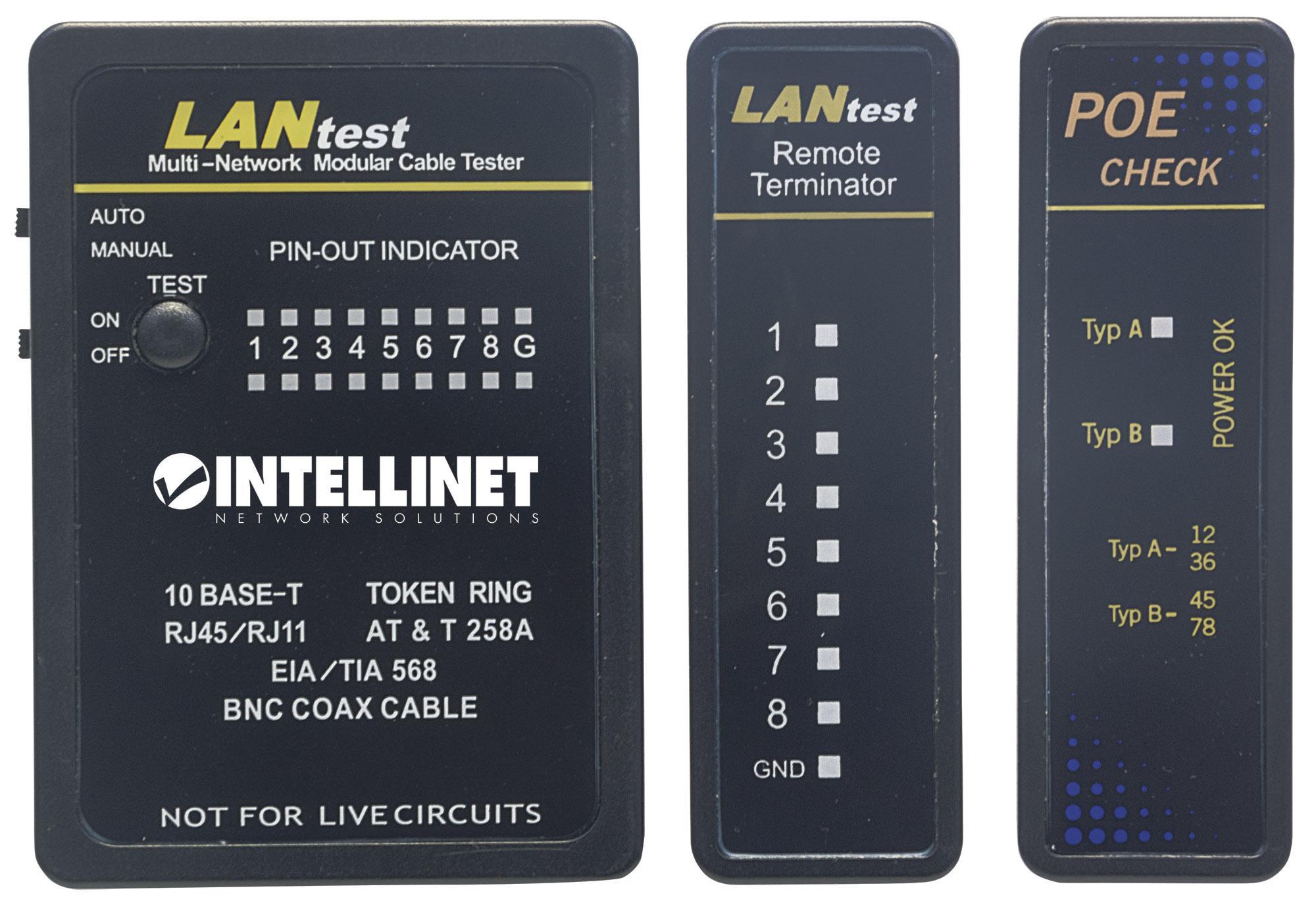 Tester Professionale POE RJ45 e BNC INTELLINET - immagine 4