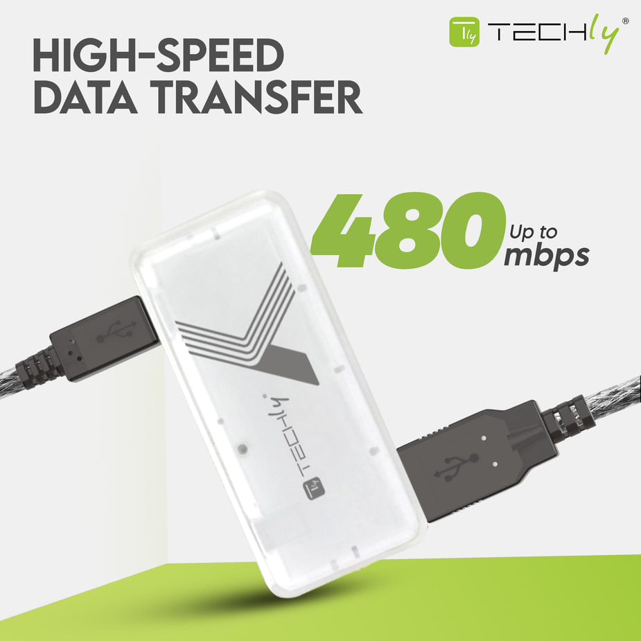 Mini Hub USB Hi Speed 4 Porte Bianco TECHLY - immagine 4