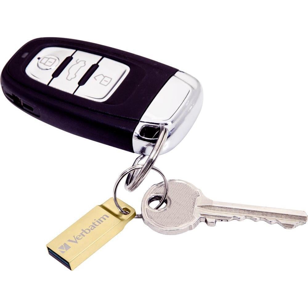 Mini Memoria USB 3.0 Verbatim con Portachiavi 16GB Oro VERBATIM - immagine 4
