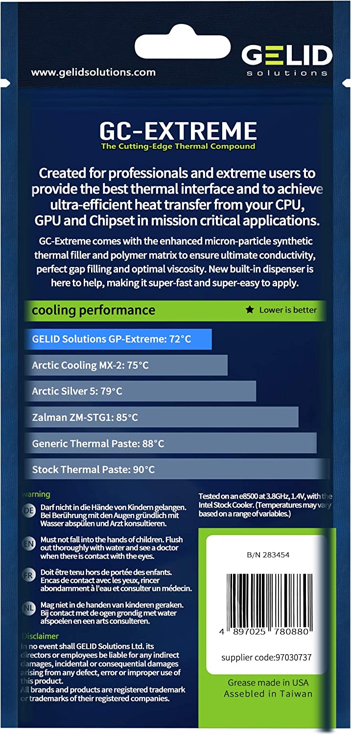 Pasta Termoconduttiva GC-Extreme 1g: massima dissipazione del calore GELID SOLUTIONS - immagine 4