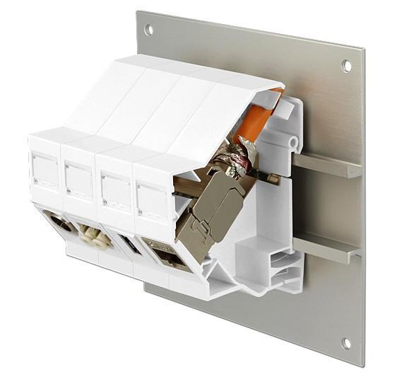Adattatore su barra DIN per modulo RJ45 Keystone DELOCK - immagine 4