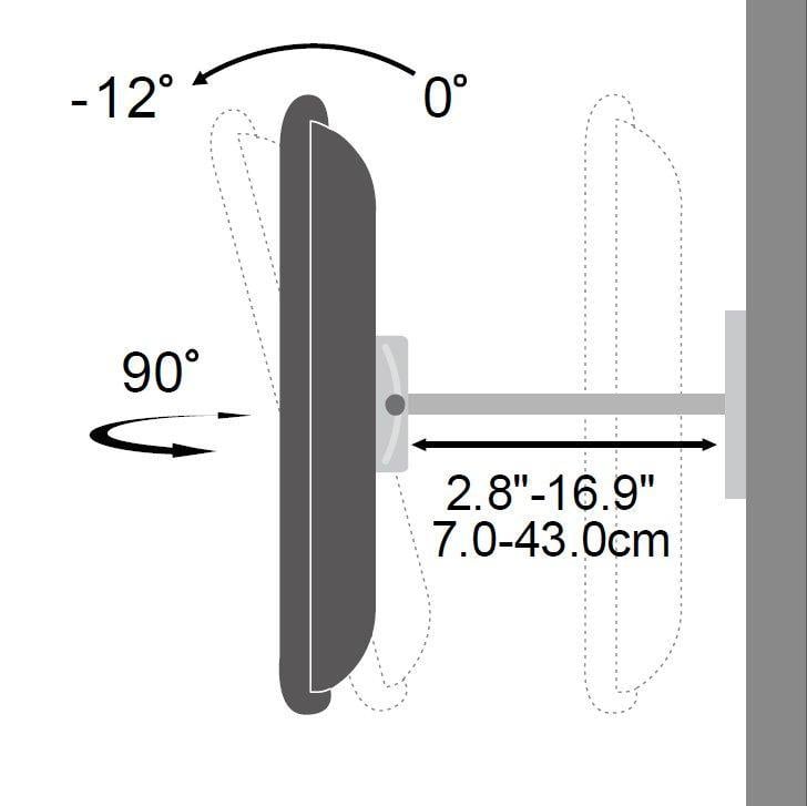Supporto TV LED LCD 42-70'' a Muro: Braccio Doppio Full Motion TECHLY - immagine 4