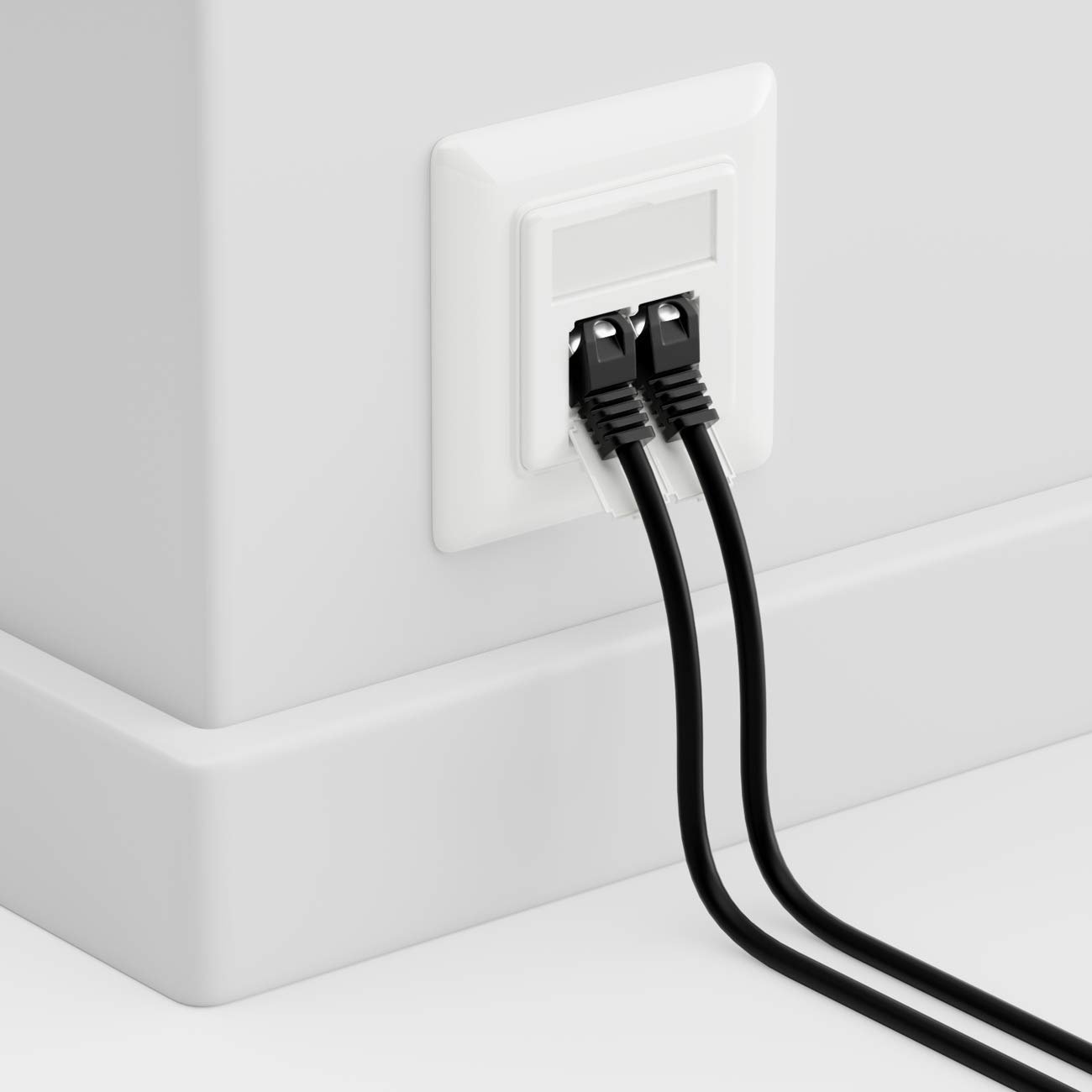 Presa Muro Esterna Bianca 2xRJ45 Cat.6 FTP da Incasso LOGILINK - immagine 4