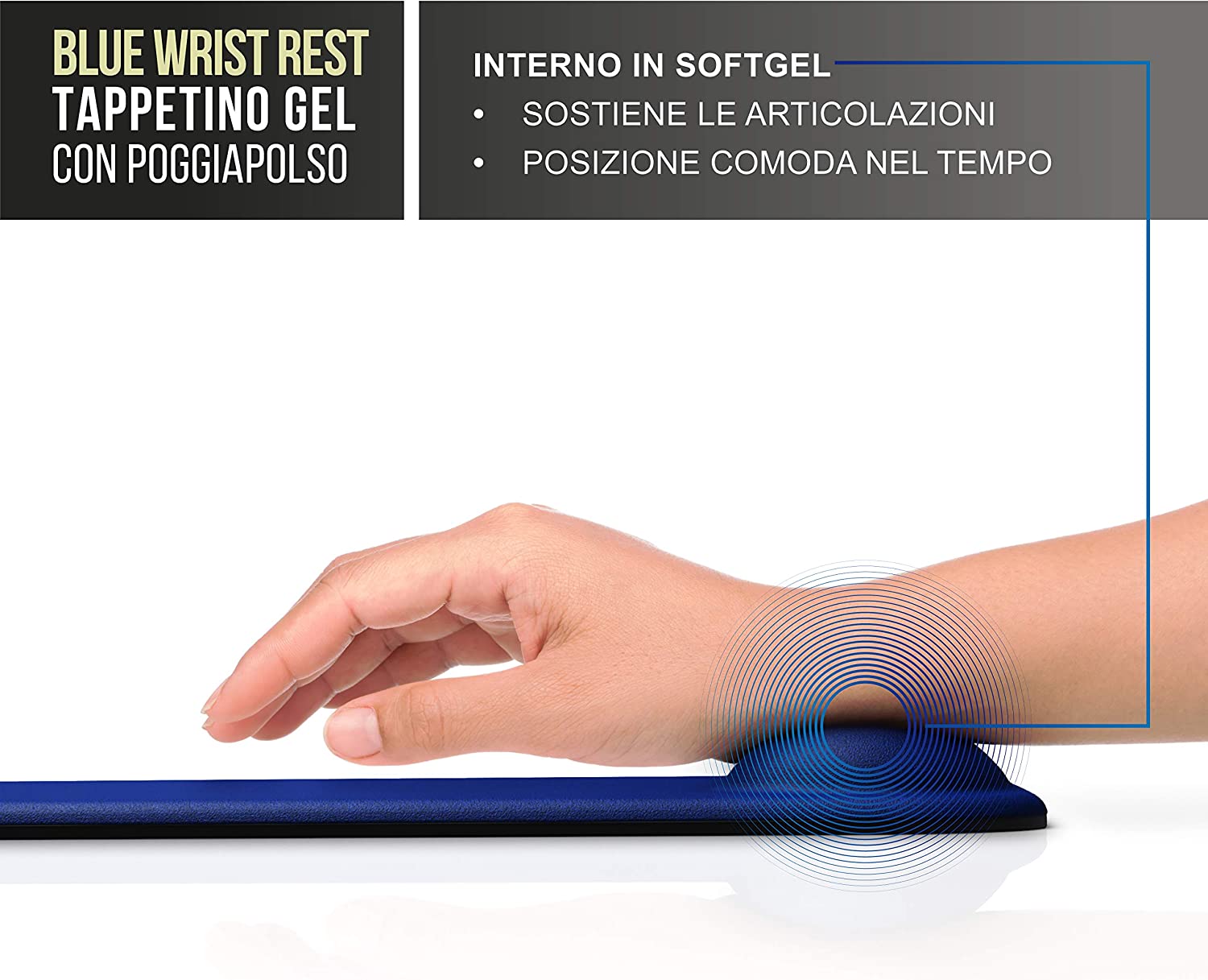 Tappetino Blu con Cuscinetto in Gel: Comfort e Stile MANHATTAN - immagine 4
