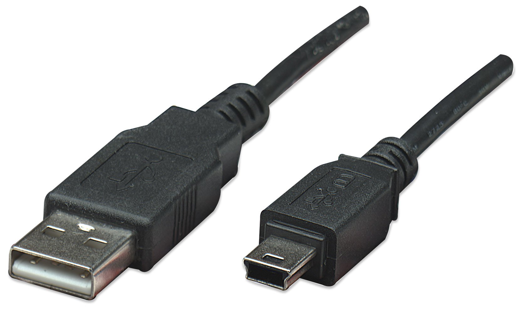 Cavo USB 2.0 A - mini B 5 pin 3m Nero MANHATTAN