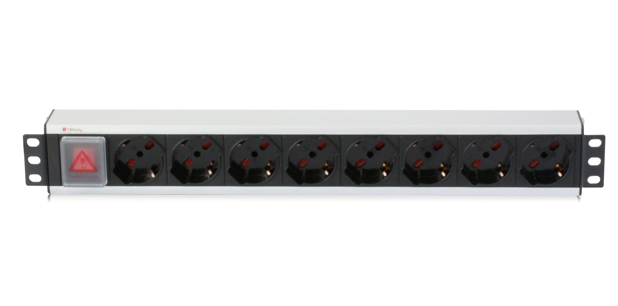 Multipresa Rack 19'' 8 Posti con Interruttore Italiano TECHLY PROFESSIONAL