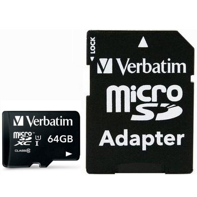 Memoria Micro SDXC 64 Gb con Adattatore - Classe 10 VERBATIM
