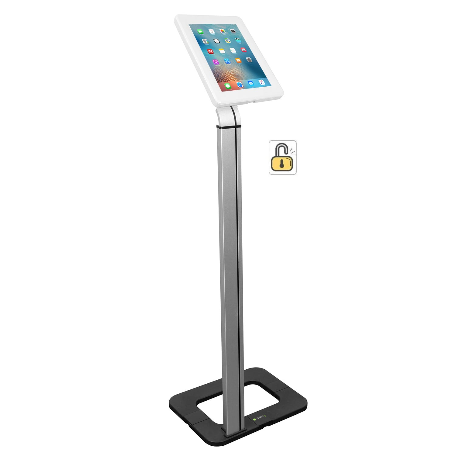 Supporto da Pavimento con Chiave di Sicurezza iPad/Tablet 9.7''-10.1'' TECHLY NP