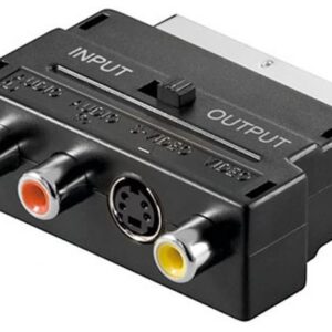 Adattatore Audio Video Scart SVHS RCA GOOBAY