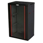 Armadio Rack 19'' a muro 20 unit&agrave; sezione unica prof. 450mm Nero INTELLINET