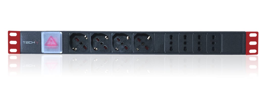 Multipresa Rack 19'' con 8 Prese e Interruttore - Design Compatto TECHLY PROFESSIONAL