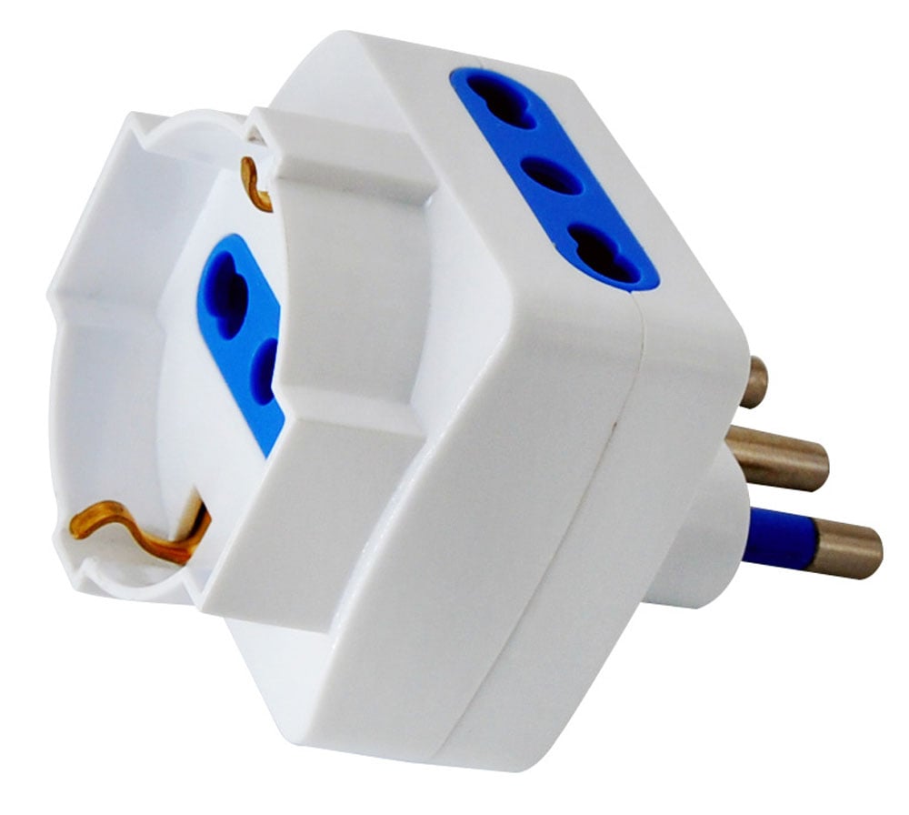 Adattatore Triplo Spina 2P+T 16A TECHLY