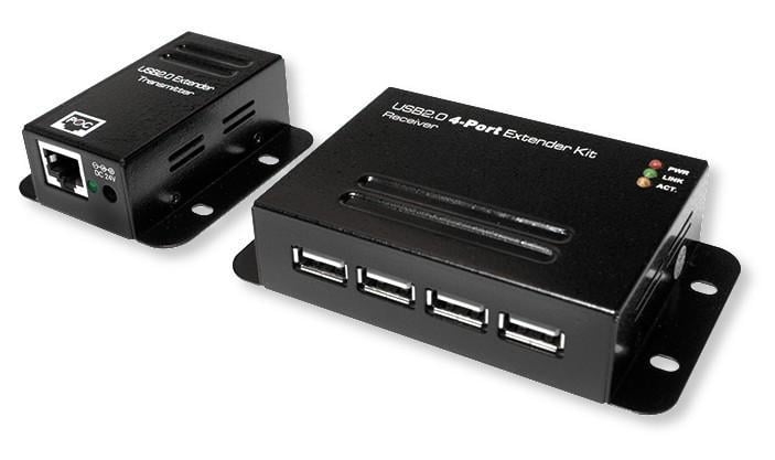 Extender USB su Cavo Cat.5/5e/6 fino a 50m con Hub 4 Porte LOGILINK