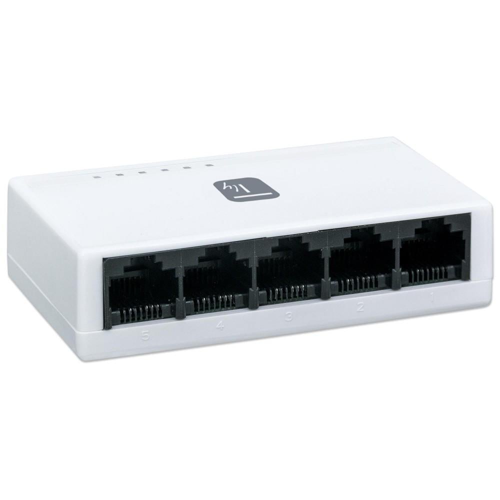 Switch Hub 10/100 Mbps Fast Ethernet 5 Porte TECHLY - immagine 5