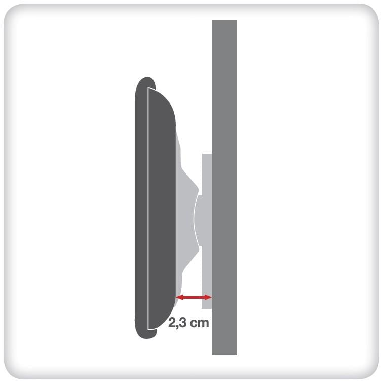 Supporto a Muro Fisso Ultra Slim per TV LED LCD 32-55'' Nero TECHLY - immagine 5