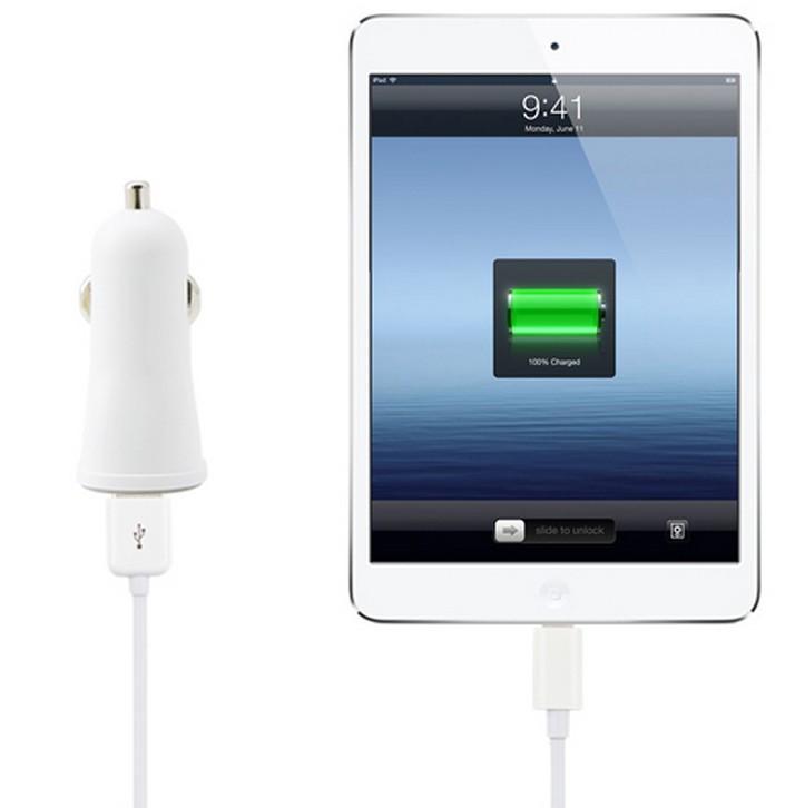 Caricatore da Auto Universale 2 Porte USB 5V 1A&2.1A Bianco TECHLY - immagine 5