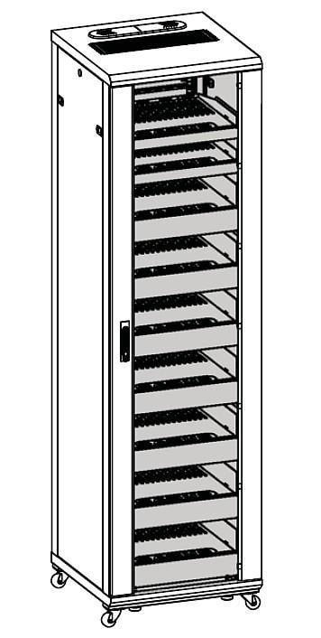 Armadio Rack 19'' 600x600 44U per Audio Video Nero TECHLY PROFESSIONAL - immagine 5