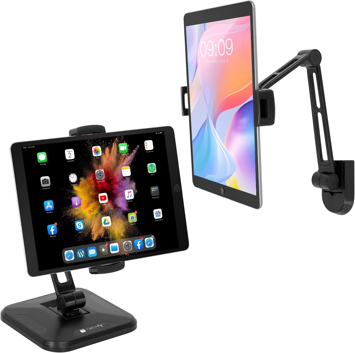 Supporto Estensibile per Tablet e i-Pad 4.7''-12.9'' da Scrivania e da Muro TECHLY - immagine 5