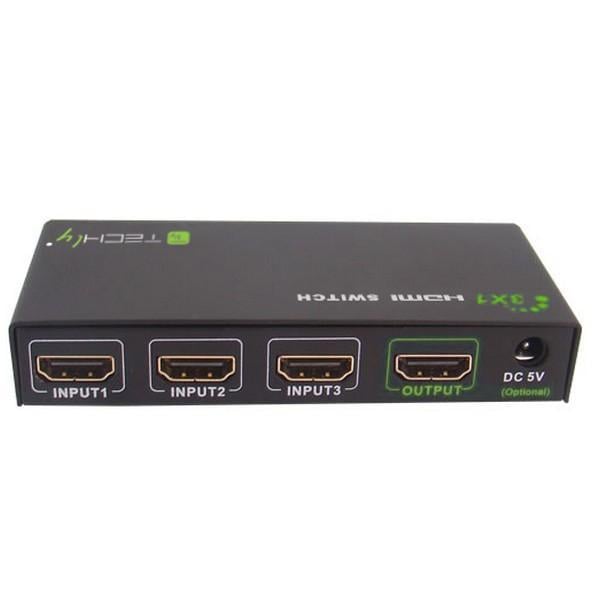 Switch HDMI 3 IN 1 OUT con Telecomando 4K UHD 3D TECHLY - immagine 5