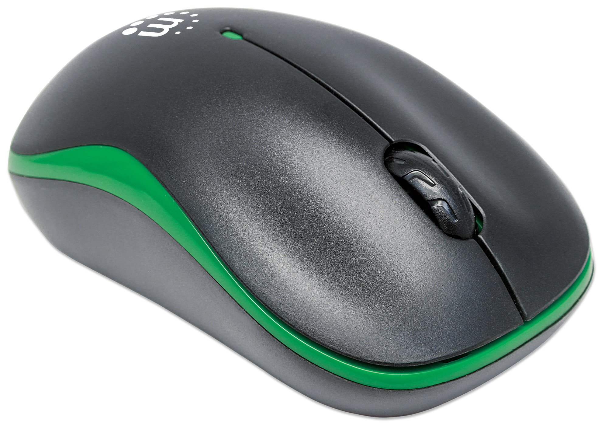 Mouse Ottico Wireless con Micro Ricevitore USB 1000dpi Nero/Verde MANHATTAN - immagine 5