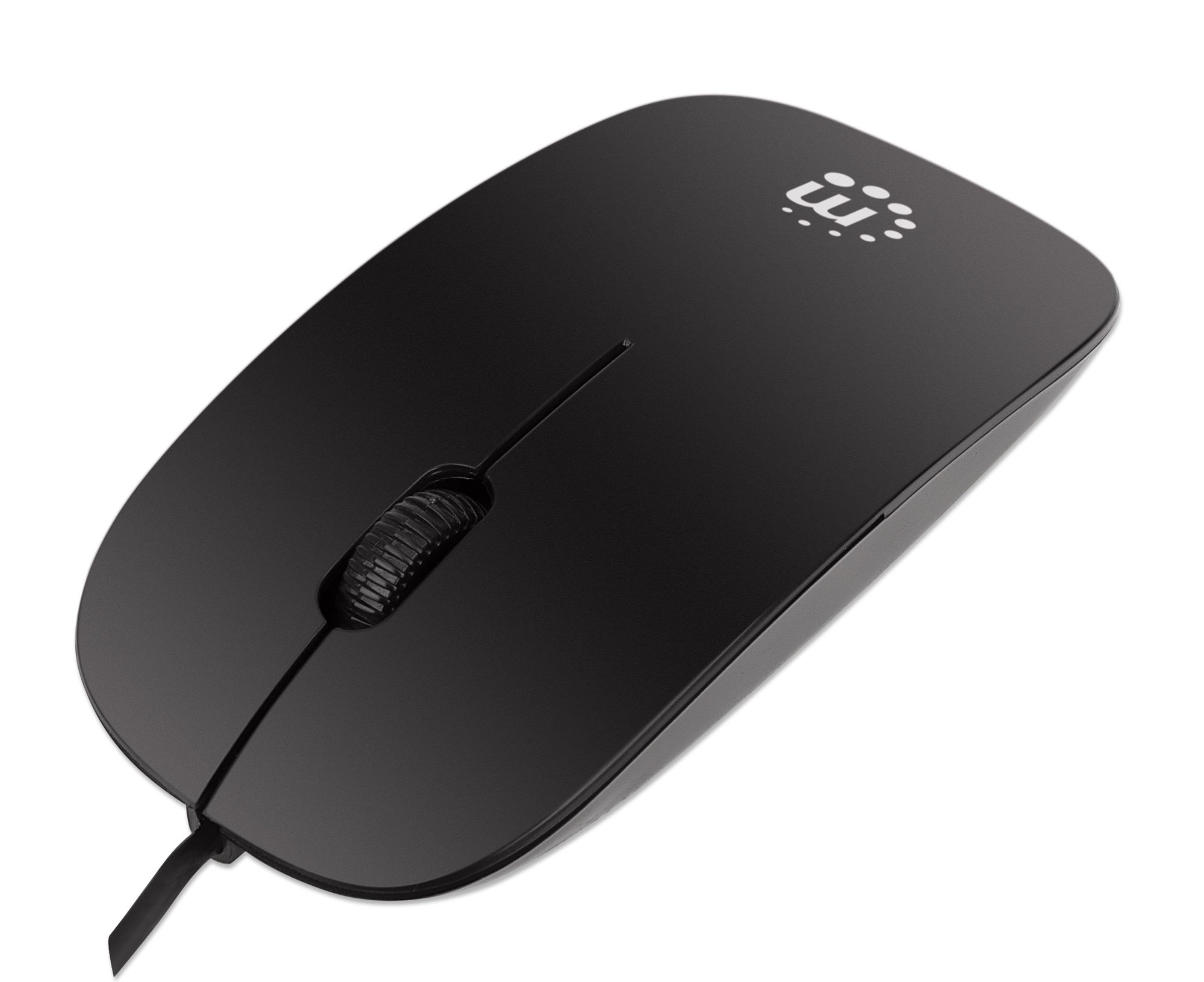 Mini Mouse Ottico USB Nero con Cavo Silhouette da 1,2m MANHATTAN - immagine 5