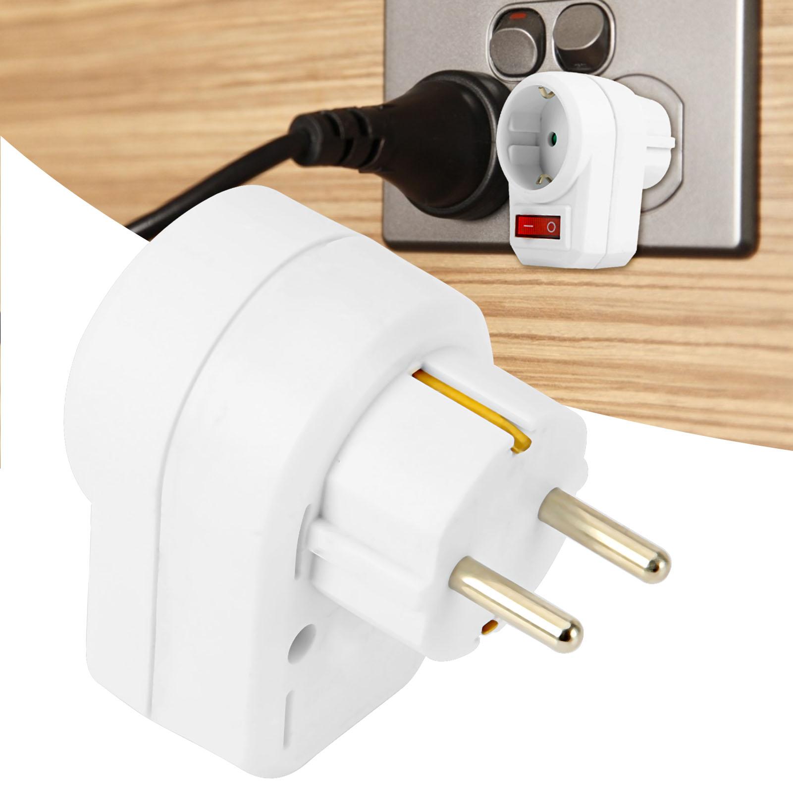 Adattatore con Presa Schuko CEE 7/4 con Interruttore Bianco GOOBAY - immagine 5