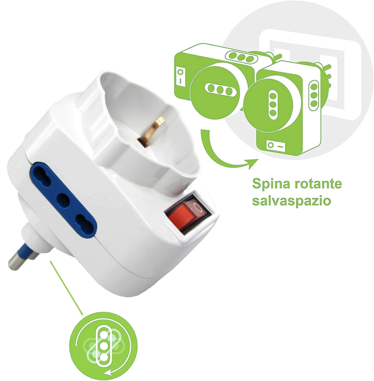 Adattatore Rotante da 16A TECHLY - immagine 5