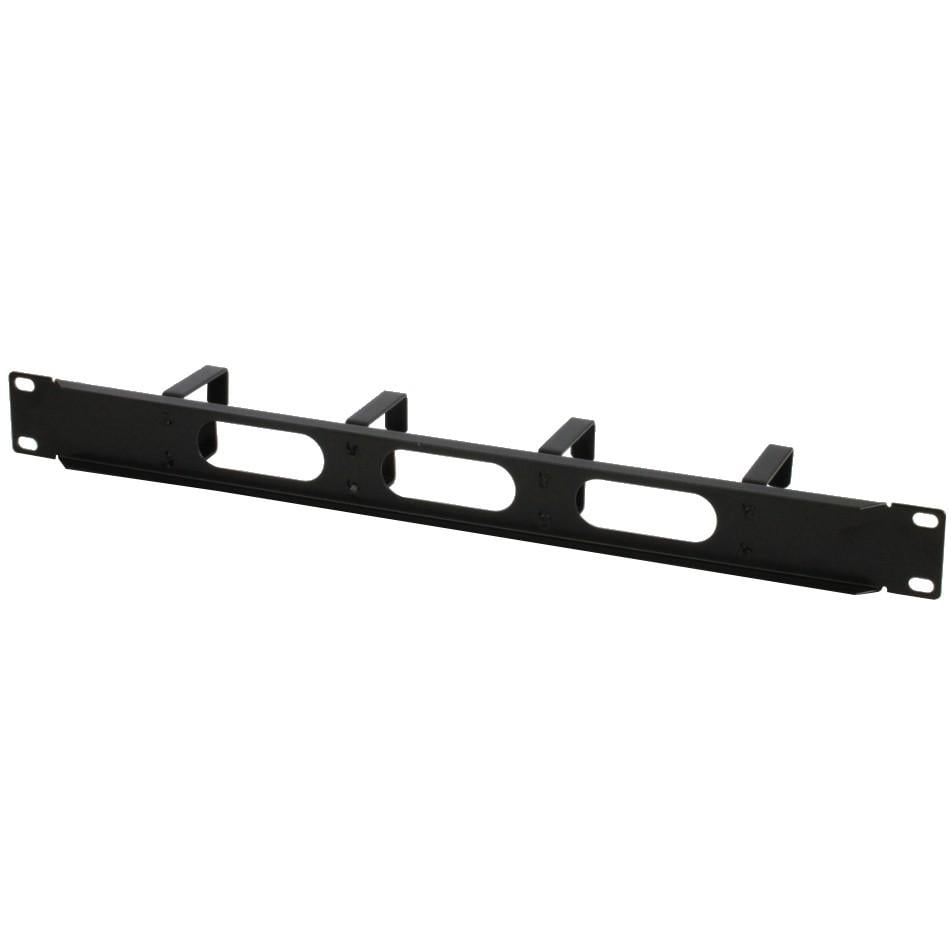 Pannello Passacavi 4 Anelli Corti Metallo Nero 1U INTELLINET - immagine 4