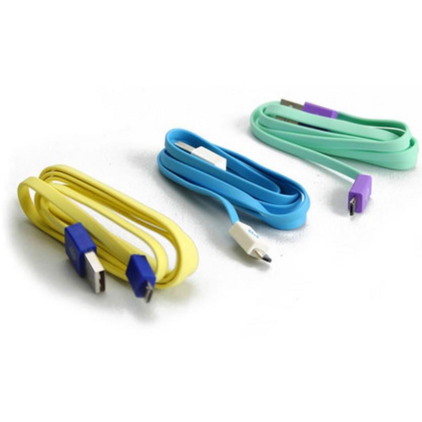 Cavo Flat USB AM a Micro USB M 1m Giallo / Blu BLUEDIAMOND TO GO - immagine 4