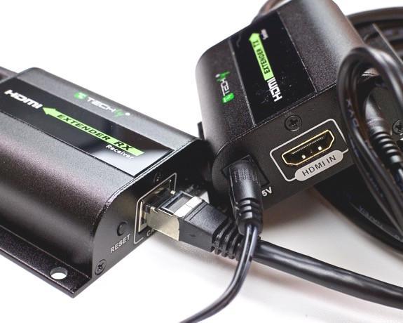 Extender HDMI Full HD 3D IR su cavo Cat.5E/6/6A/7 60m Autoregolato TECHLY - immagine 5