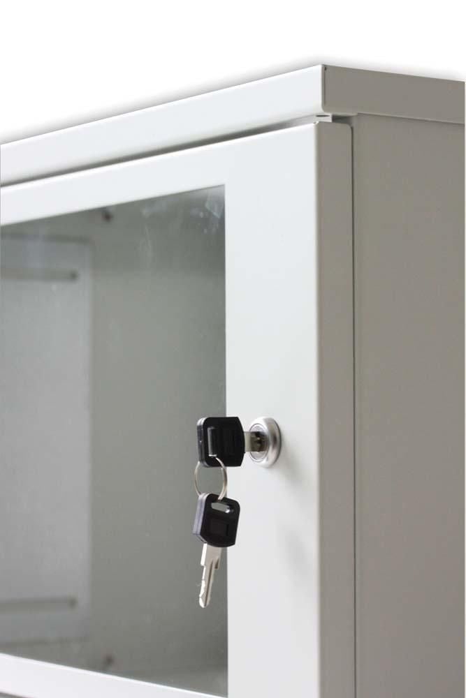 Armadio Rack 19'' a muro 10U Grigio Prof. 400 - Montaggio incluso INTELLINET - immagine 5