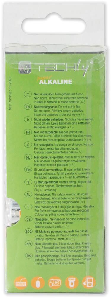 Multipack 24 Batterie High Power Stilo AA Alcaline LR06 1,5V TECHLY - immagine 5