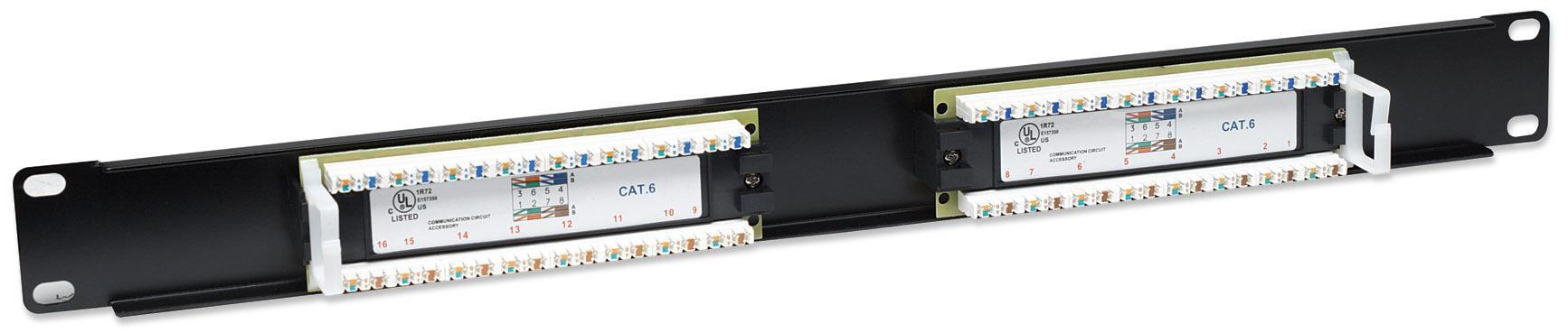 Pannello Patch UTP 16 Porte RJ45 Cat. 6 INTELLINET - immagine 5