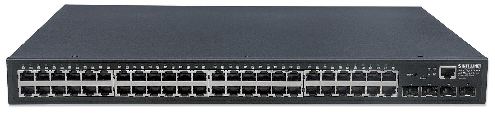 Switch Ethernet 48 Porte Gigabit Web-Managed con 4 porte SFP INTELLINET - immagine 5