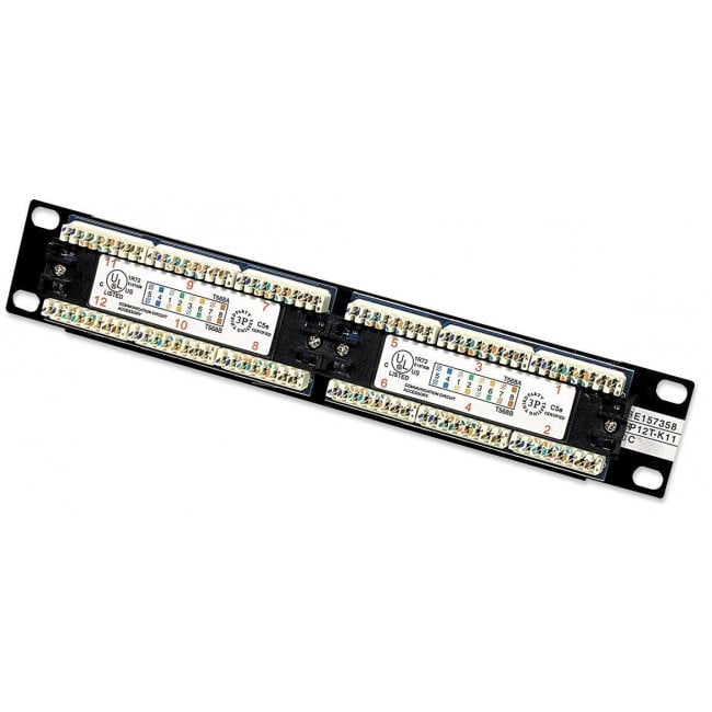Pannello Patch 12 Porte CAT5E UTP 1U 10'' INTELLINET - immagine 5