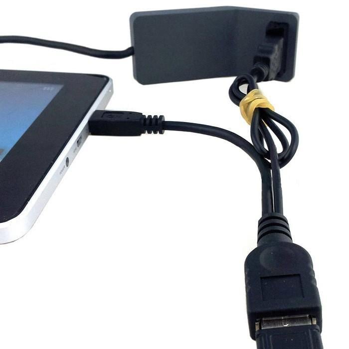 Cavo USB A F 2.0 OTG Micro USB M con Alimentazione USB, 30cm Nero TECHLY - immagine 5