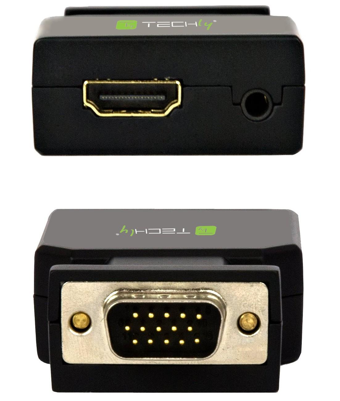Mini Convertitore da VGA e Audio a HDMI TECHLY - immagine 5