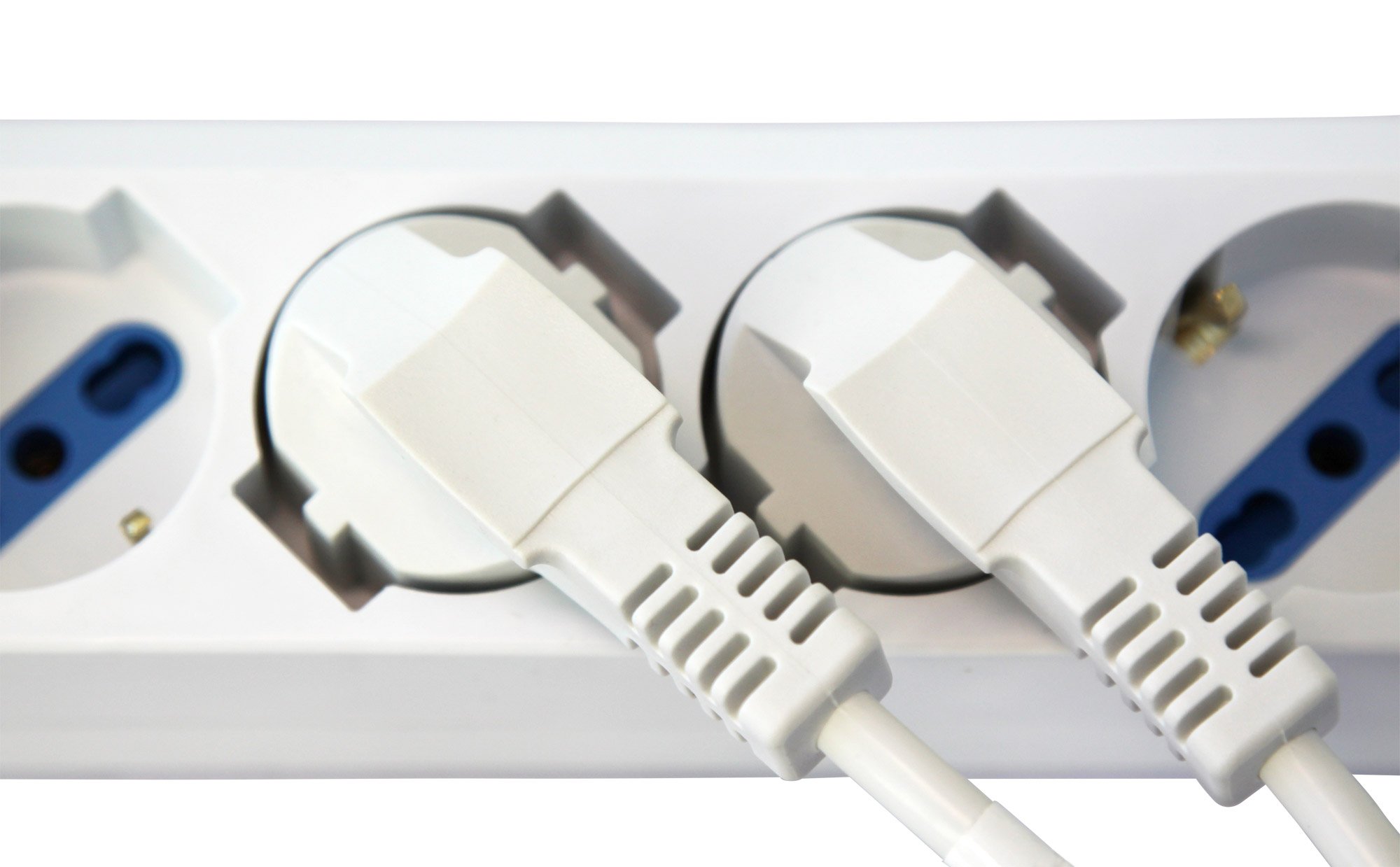 Multipresa 6 Posti Italiana Bipasso / Schuko Angolata TECHLY - immagine 5