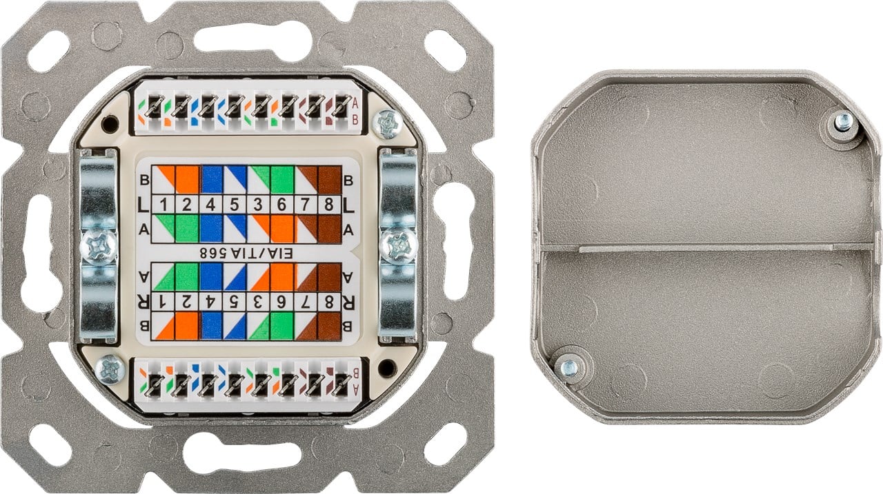 Presa a Muro Esterna 2xRJ45 Cat.6A Bianco GOOBAY - immagine 5